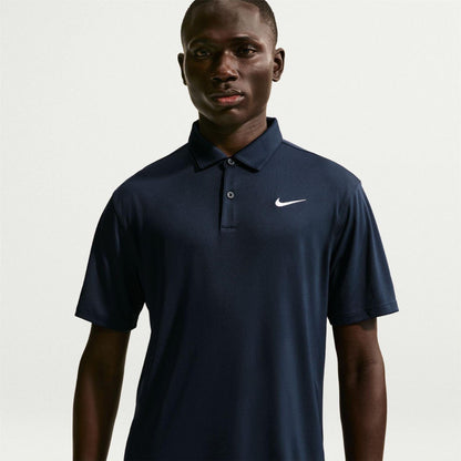 Navy-White - Front - Nike Mens Performance Short-Sleeved Polo Shirt