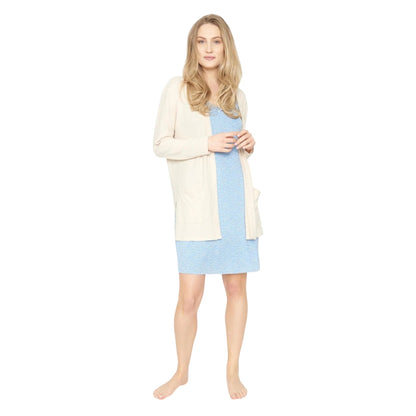 Beige Melange - Side - CCDK Copenhagen Womens-Ladies Plain Cardigan