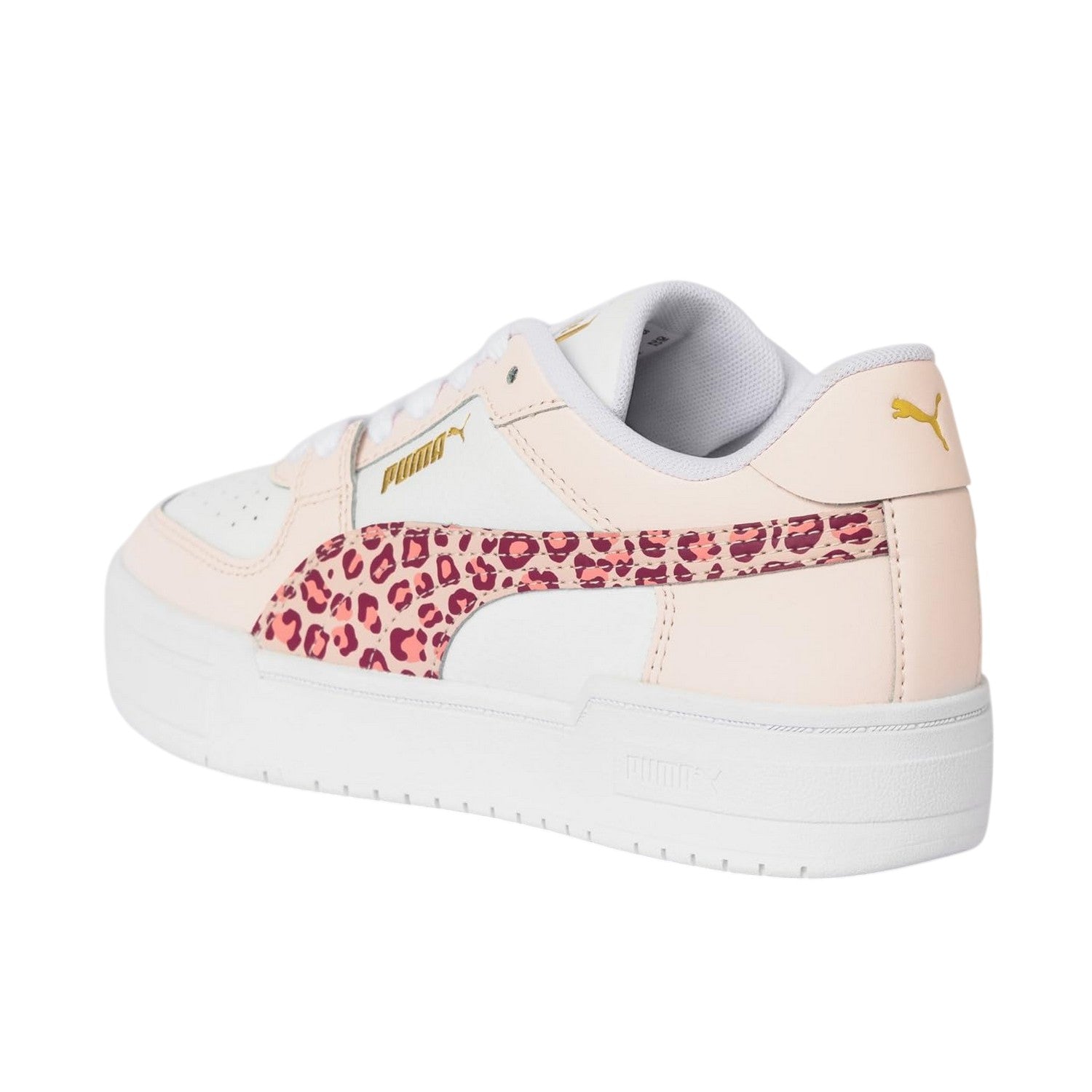 White-Leopard - Back - Puma Childrens-Kids Pro Leopard Print Trainers