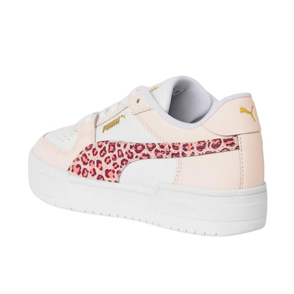 White-Leopard - Back - Puma Childrens-Kids Pro Leopard Print Trainers
