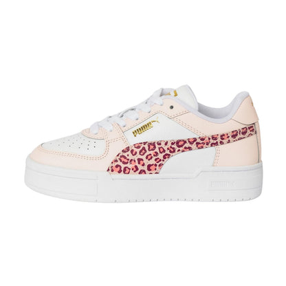 White-Leopard - Side - Puma Childrens-Kids Pro Leopard Print Trainers