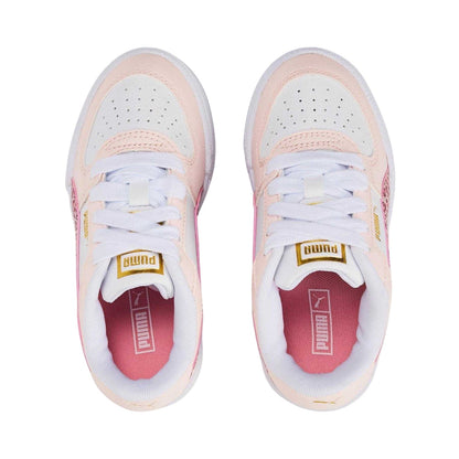 White-Leopard - Pack Shot - Puma Childrens-Kids Pro Leopard Print Trainers