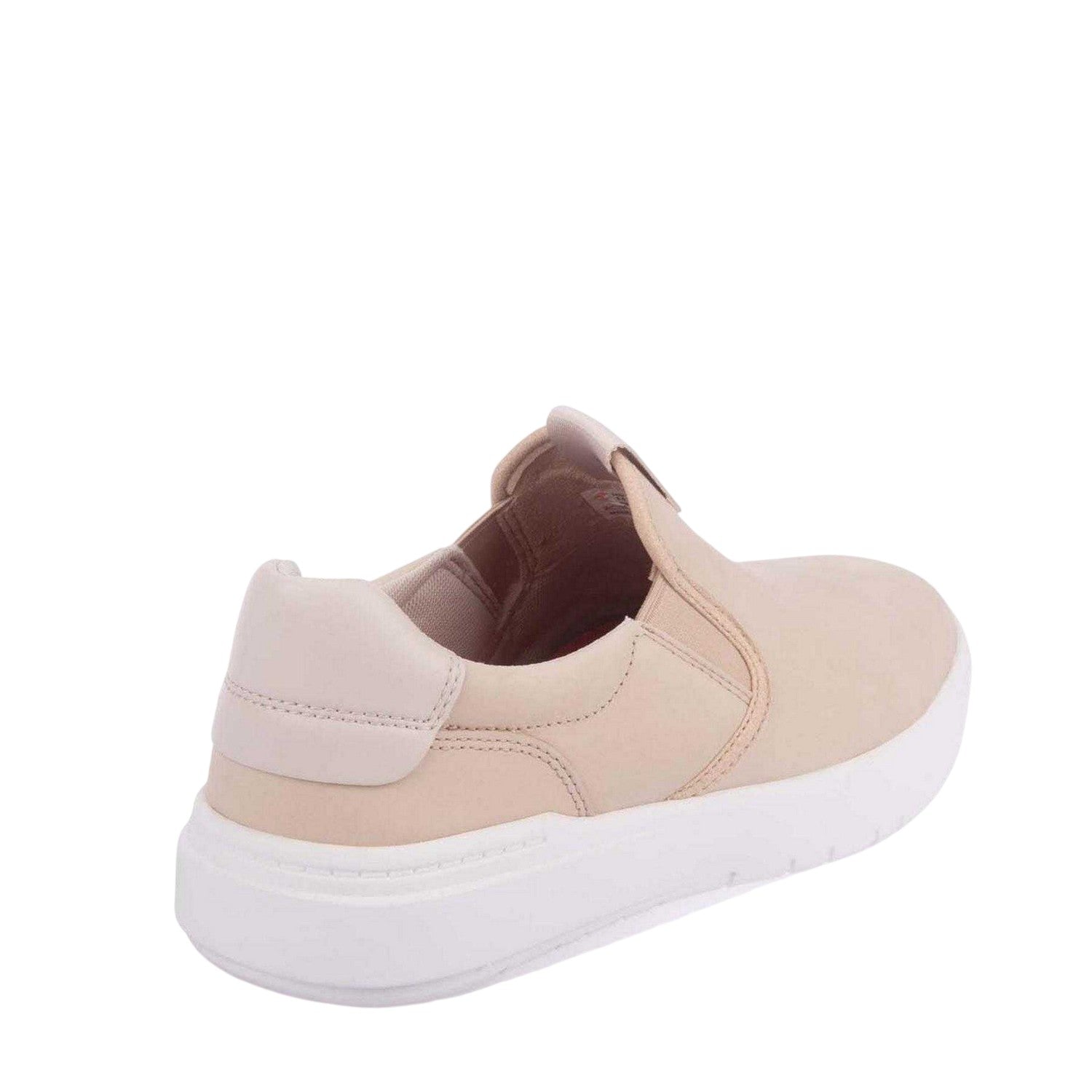 Beige - Back - Timberland Mens Seneca Bay Leather Low Trainers