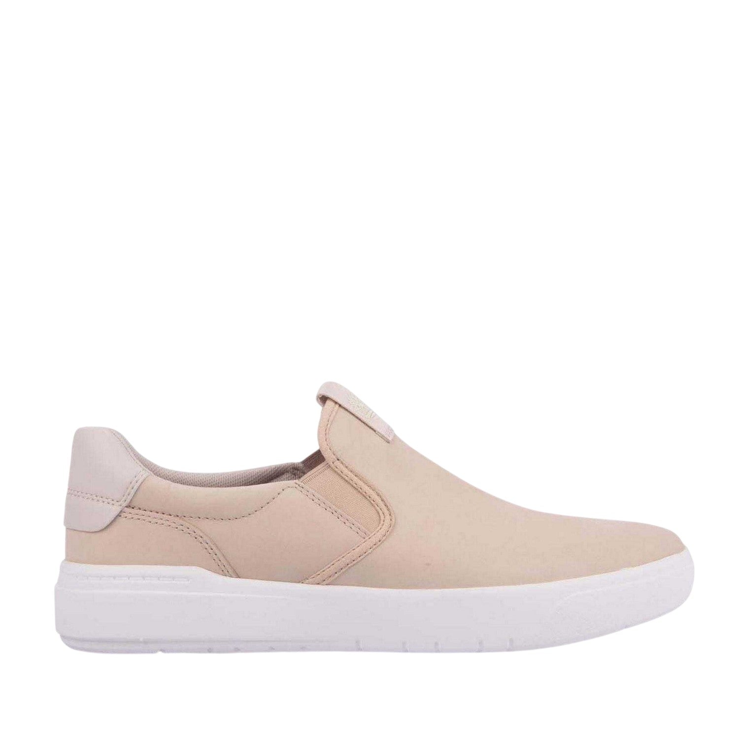 Beige - Side - Timberland Mens Seneca Bay Leather Low Trainers