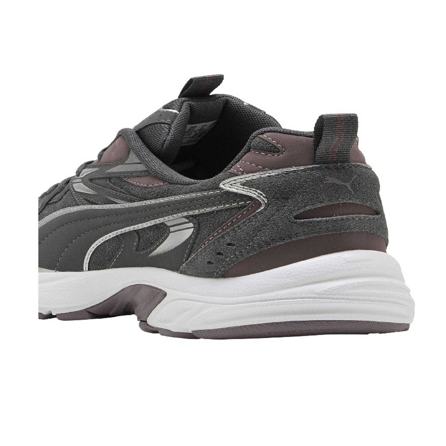 Slate-White - Back - Puma Mens Milenio Tech Leather Low Trainers