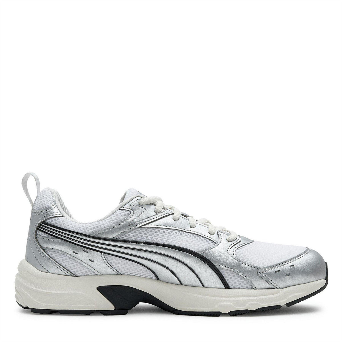 White-Silver - Lifestyle - Puma Mens Milenio Tech Leather Low Trainers