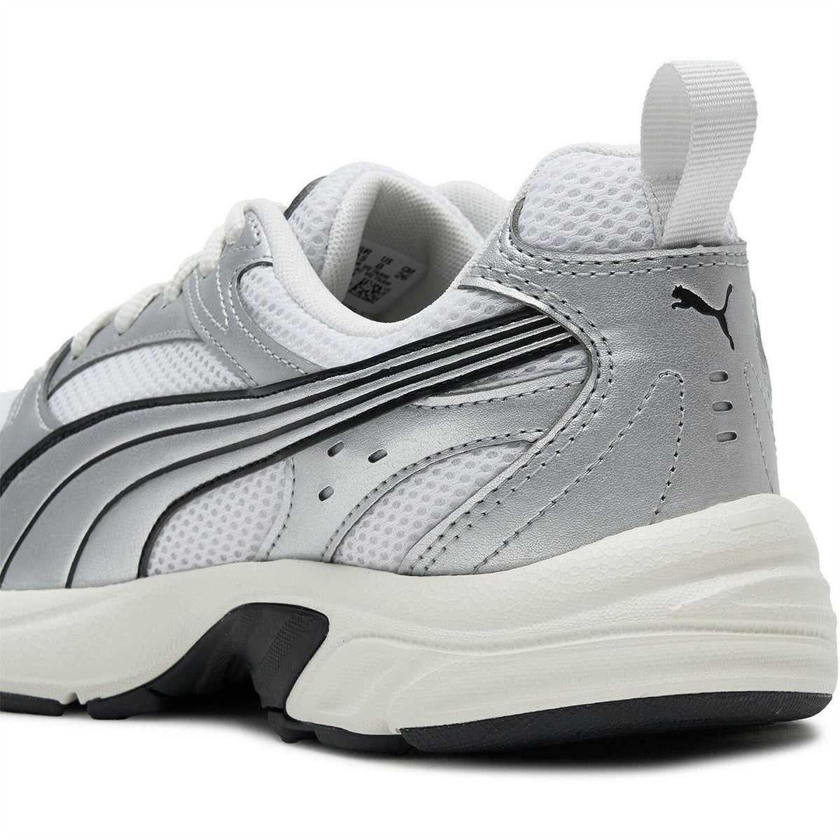 White-Silver - Pack Shot - Puma Mens Milenio Tech Leather Low Trainers
