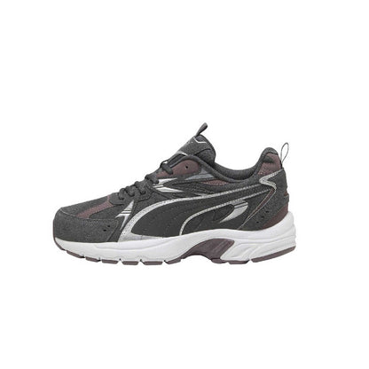 Slate-White - Side - Puma Mens Milenio Tech Leather Low Trainers