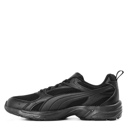 Triple Black - Back - Puma Mens Milenio Tech Leather Low Trainers