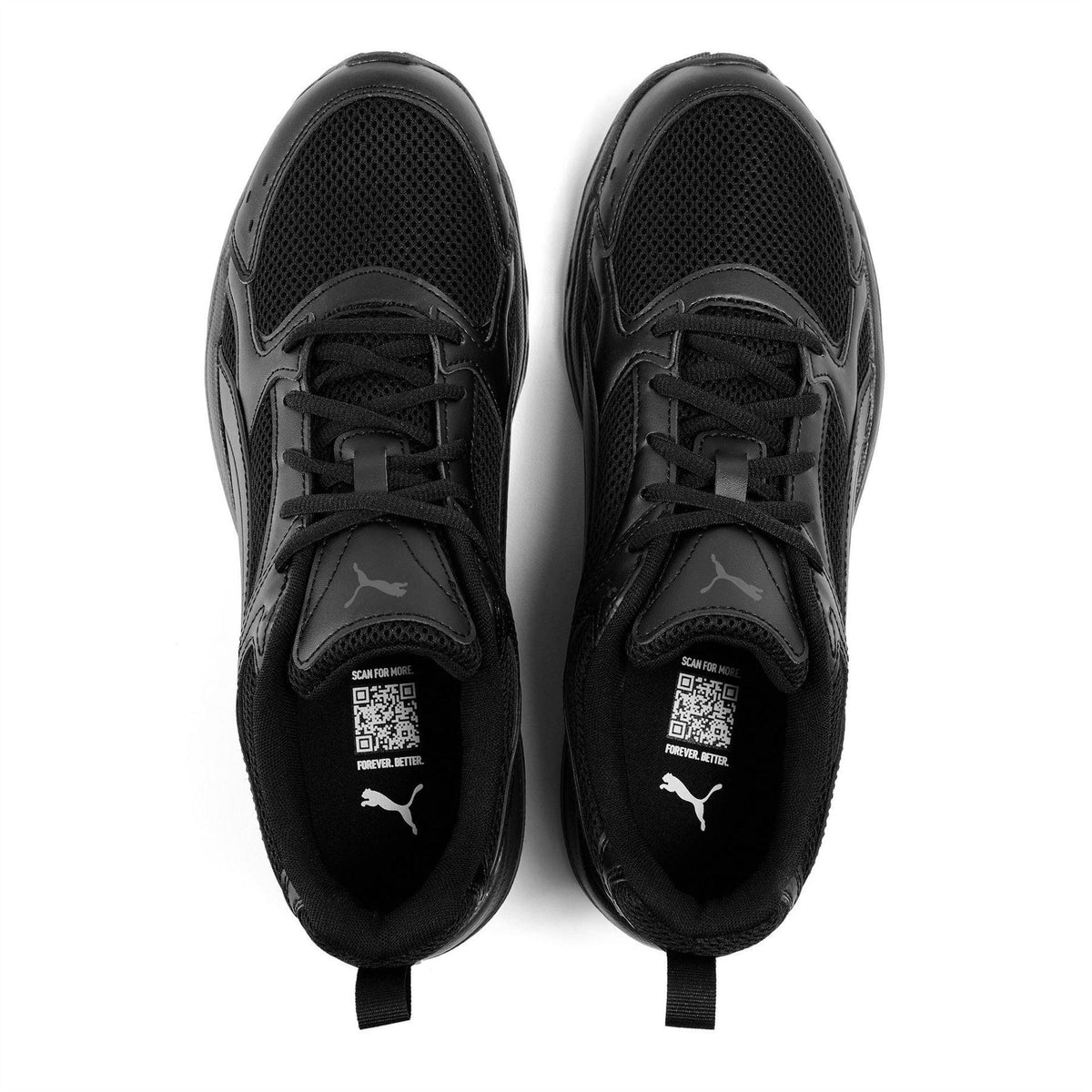 Triple Black - Lifestyle - Puma Mens Milenio Tech Leather Low Trainers