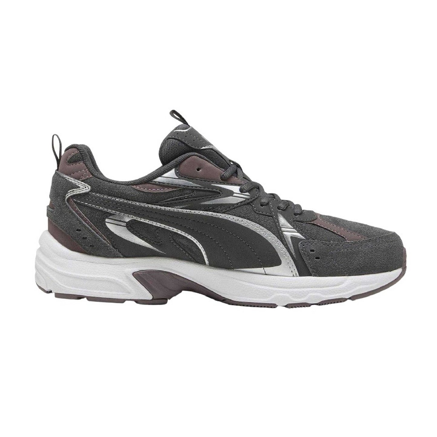 Slate-White - Front - Puma Mens Milenio Tech Leather Low Trainers