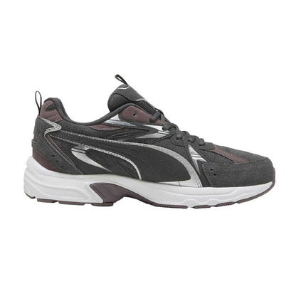 Slate-White - Front - Puma Mens Milenio Tech Leather Low Trainers