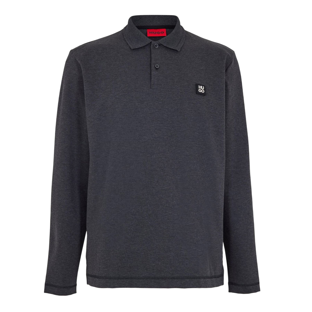 Medium Grey - Front - Hugo Mens Dinote Collared Polo Shirt