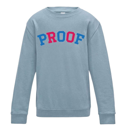 Blue - Front - AWD Childrens-Kids Proof Printed Sweatshirt