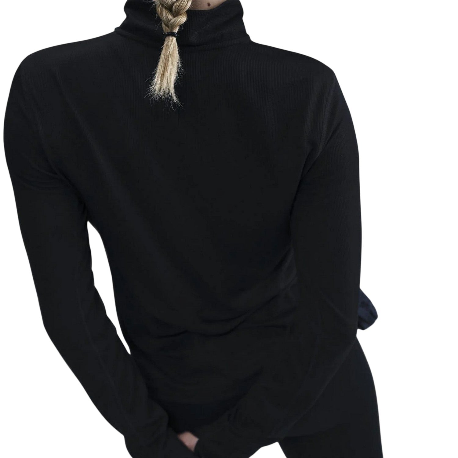 Black - Back - Nike Womens-Ladies Trail Dri-FIT Quarter Zip Running Midlayer