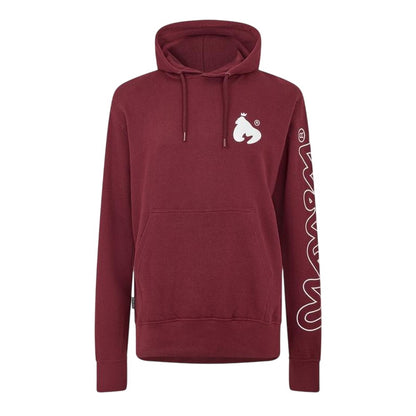 Red - Front - Money Mens Logo Polycotton Hooded Hoodie