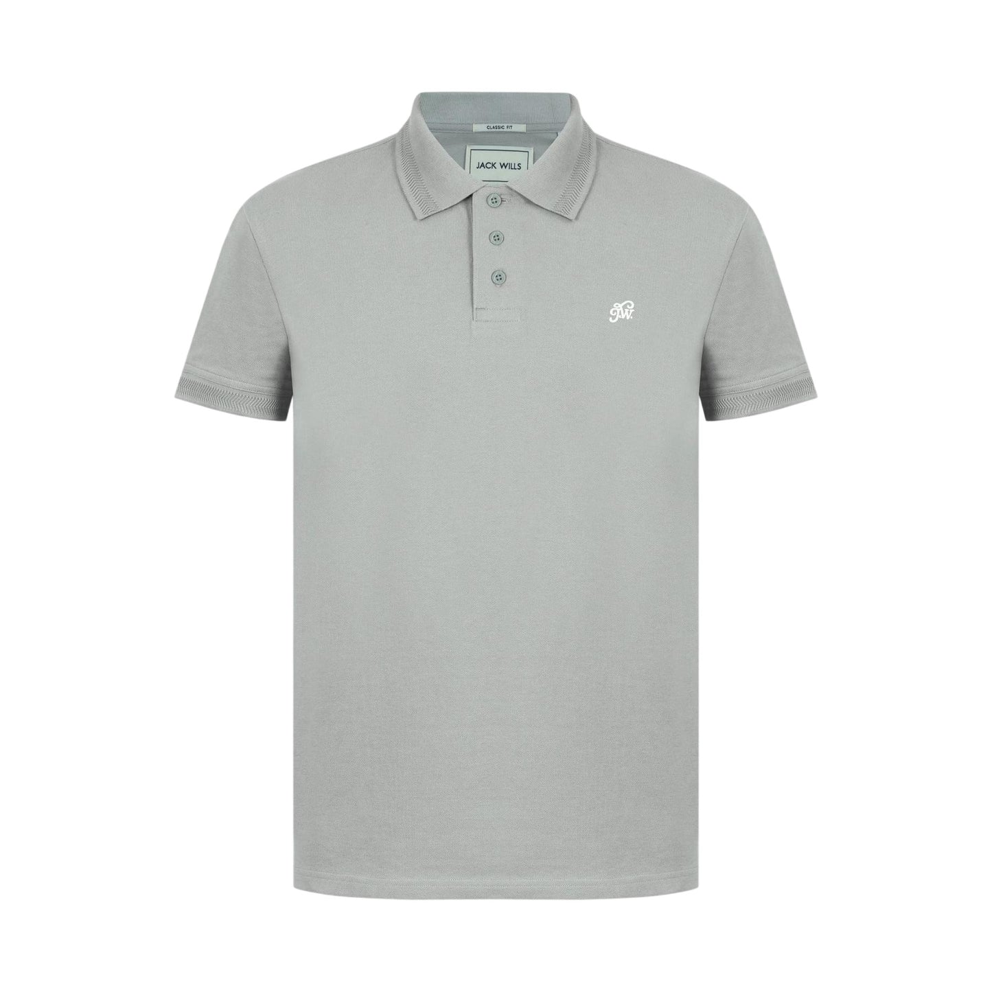 Grey - Front - Jack Wills Mens Cotton Polo Shirt