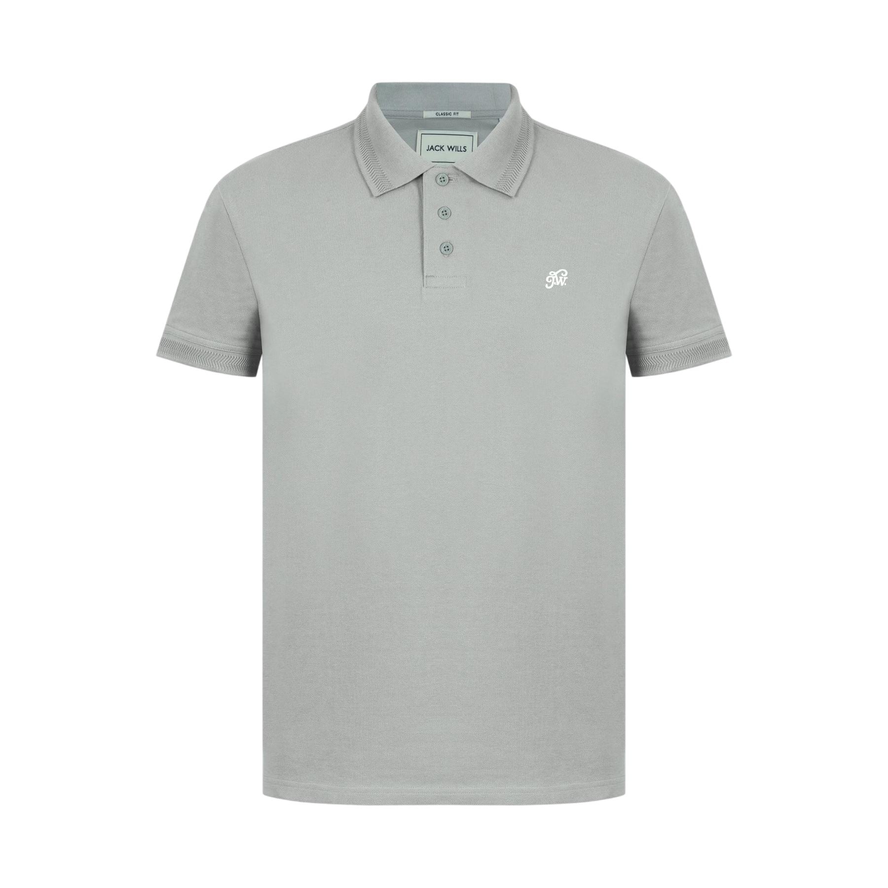 Grey - Front - Jack Wills Mens Cotton Polo Shirt