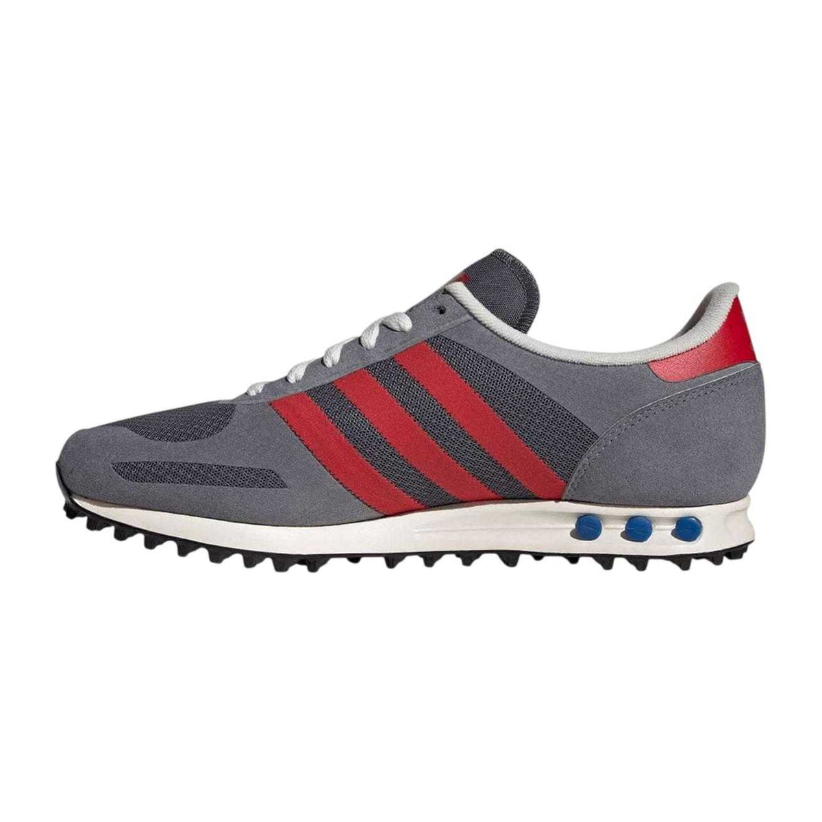 Grey - Back - Adidas Womens-Ladies Originals L.A Leather Trainers