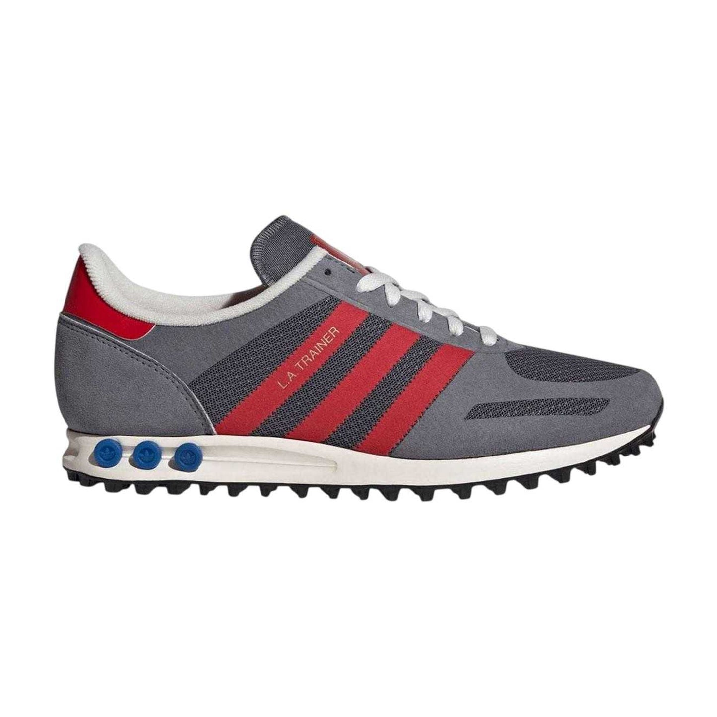Grey - Side - Adidas Womens-Ladies Originals L.A Leather Trainers