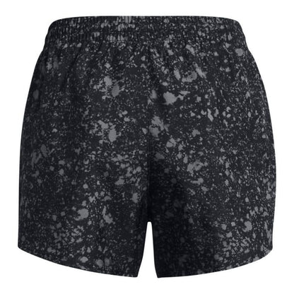 Black - Back - Under Armour Womens-Ladies Fly By Printed Shorts