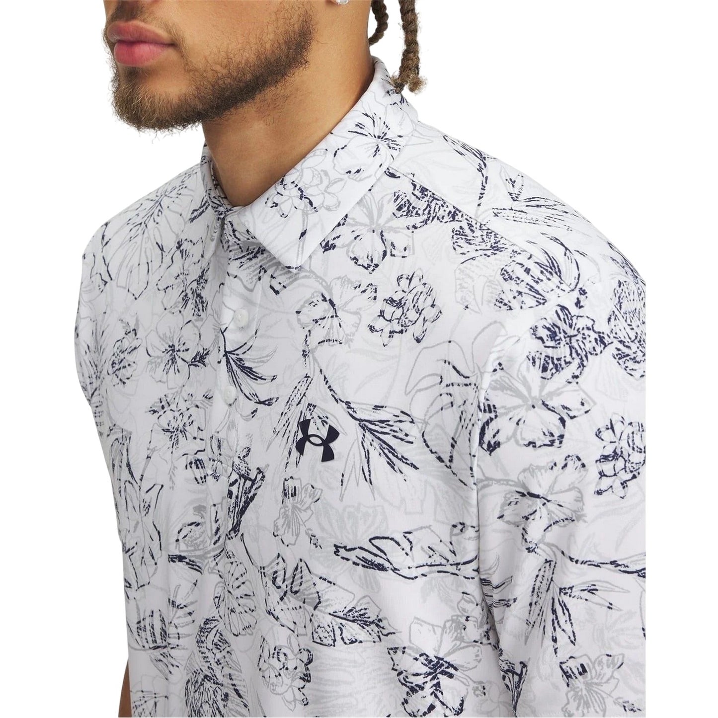 White - Side - Under Armour Mens Playoff Performance Polo Shirt