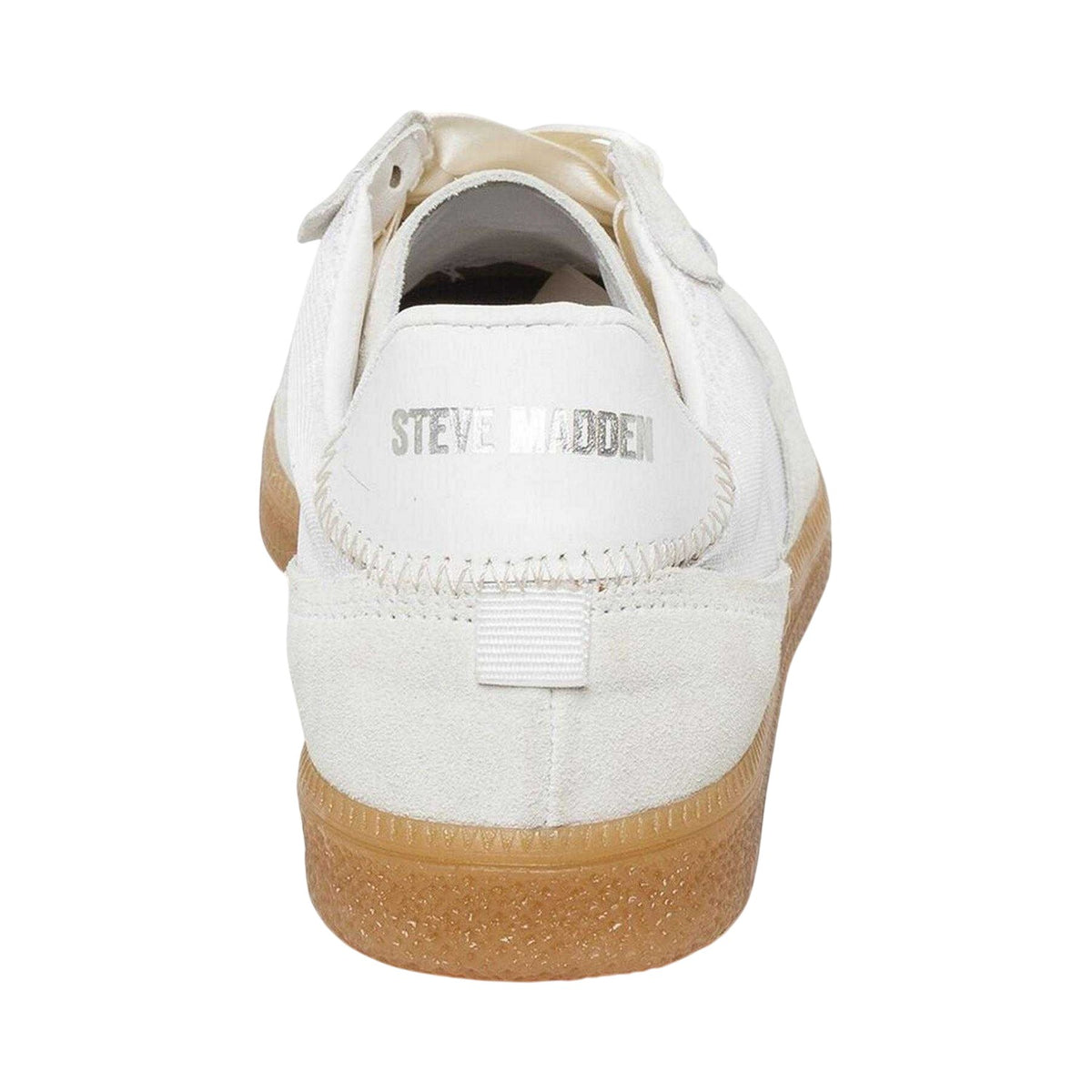 White - Back - Steve Madden Childrens-Kids Emporia Suede Trainers