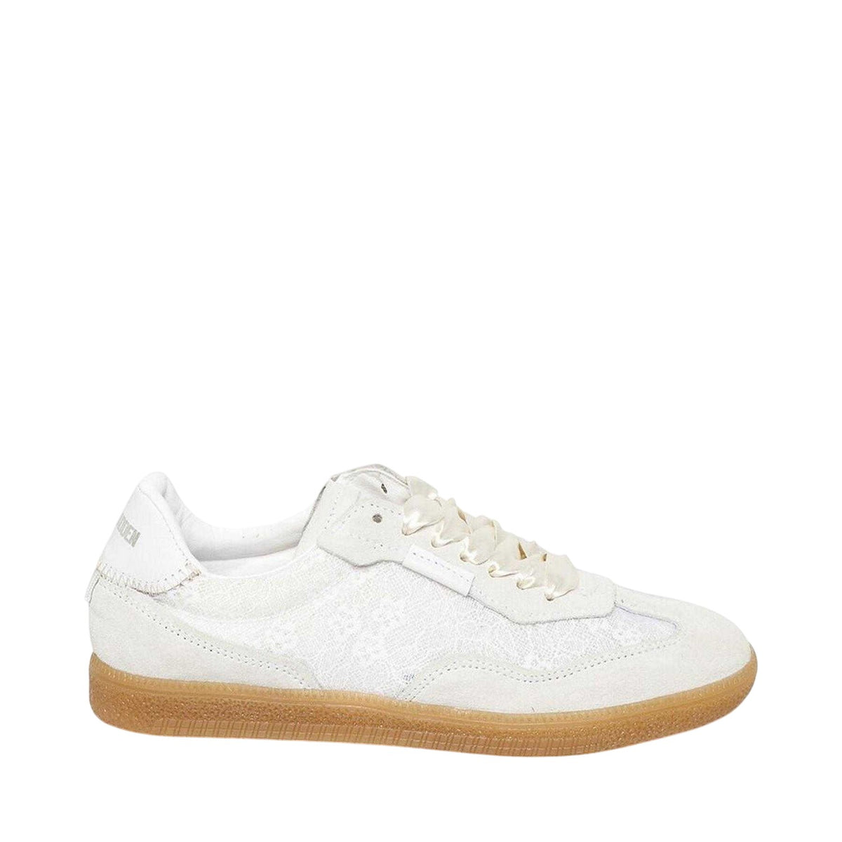 White - Side - Steve Madden Childrens-Kids Emporia Suede Trainers