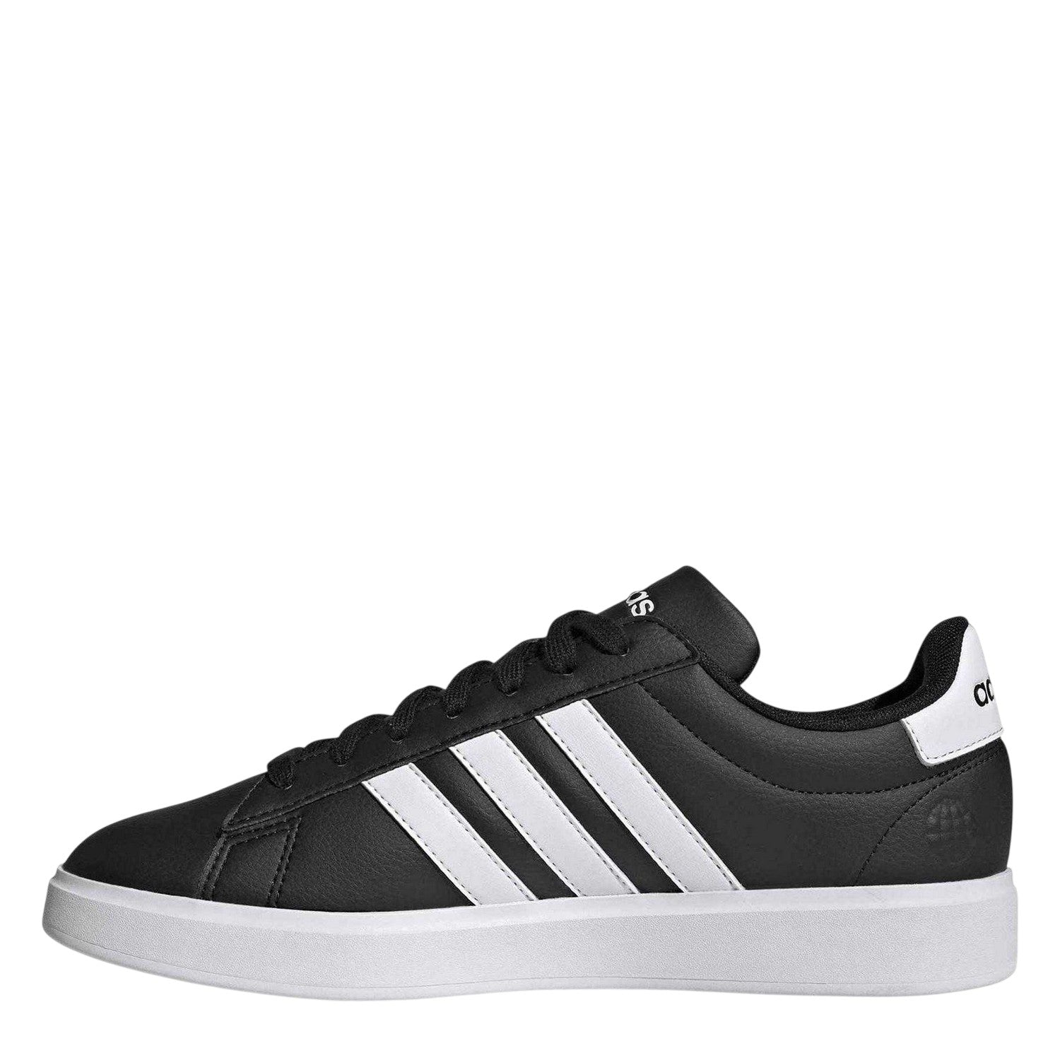 Core Black-Cloud White - Lifestyle - Adidas Unisex Adult Grand Court 3 Stripes Leather Cloudfoam Trainers