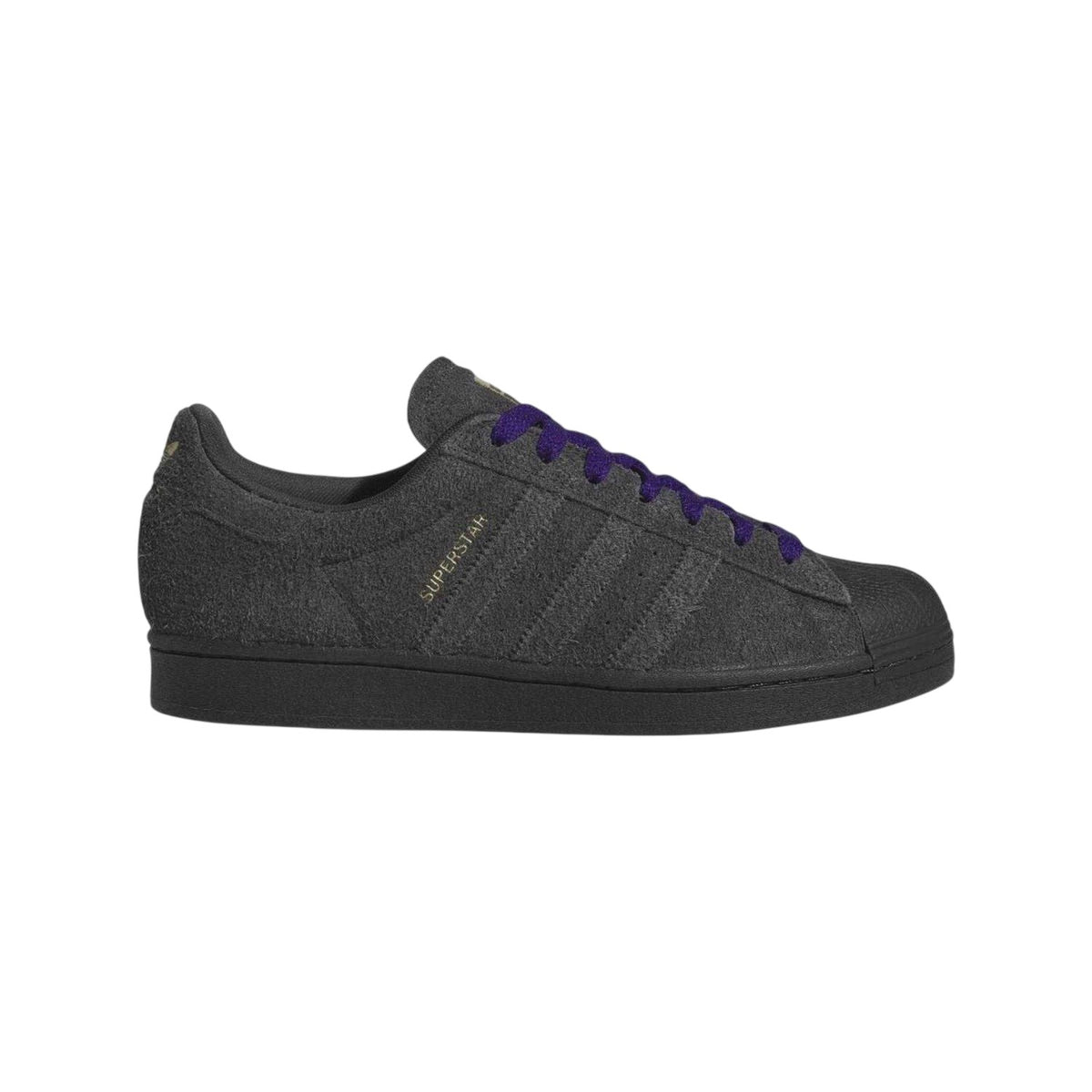 Black - Front - Adidas Mens Superstar Suede Shoes