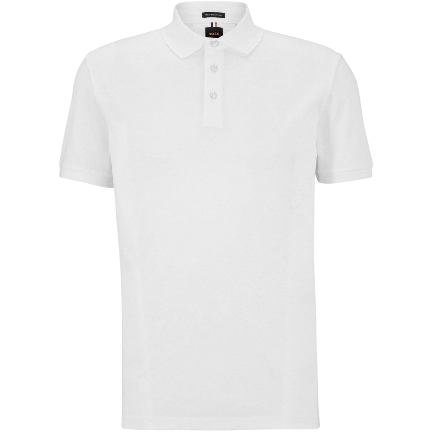 White - Front - Boss Mens Regular Short-Sleeved Polo Shirt