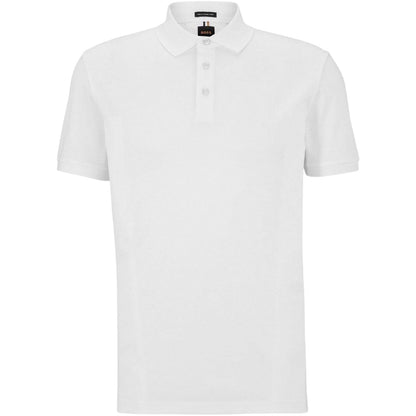 White - Front - Boss Mens Regular Short-Sleeved Polo Shirt