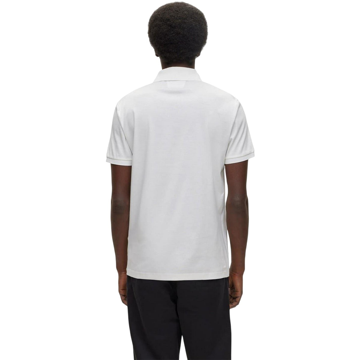 White - Back - Boss Mens Regular Short-Sleeved Polo Shirt