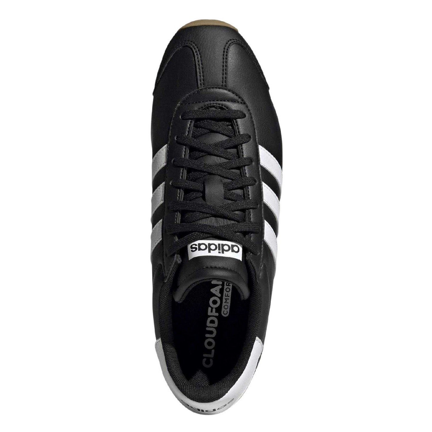 Black-White - Pack Shot - Adidas Mens Runvista 3 Stripes Trainers