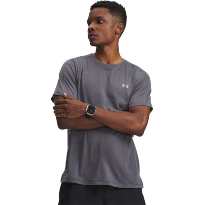 Castle Rock Grey - Front - Under Armour Mens Velociti Reflective T-Shirt