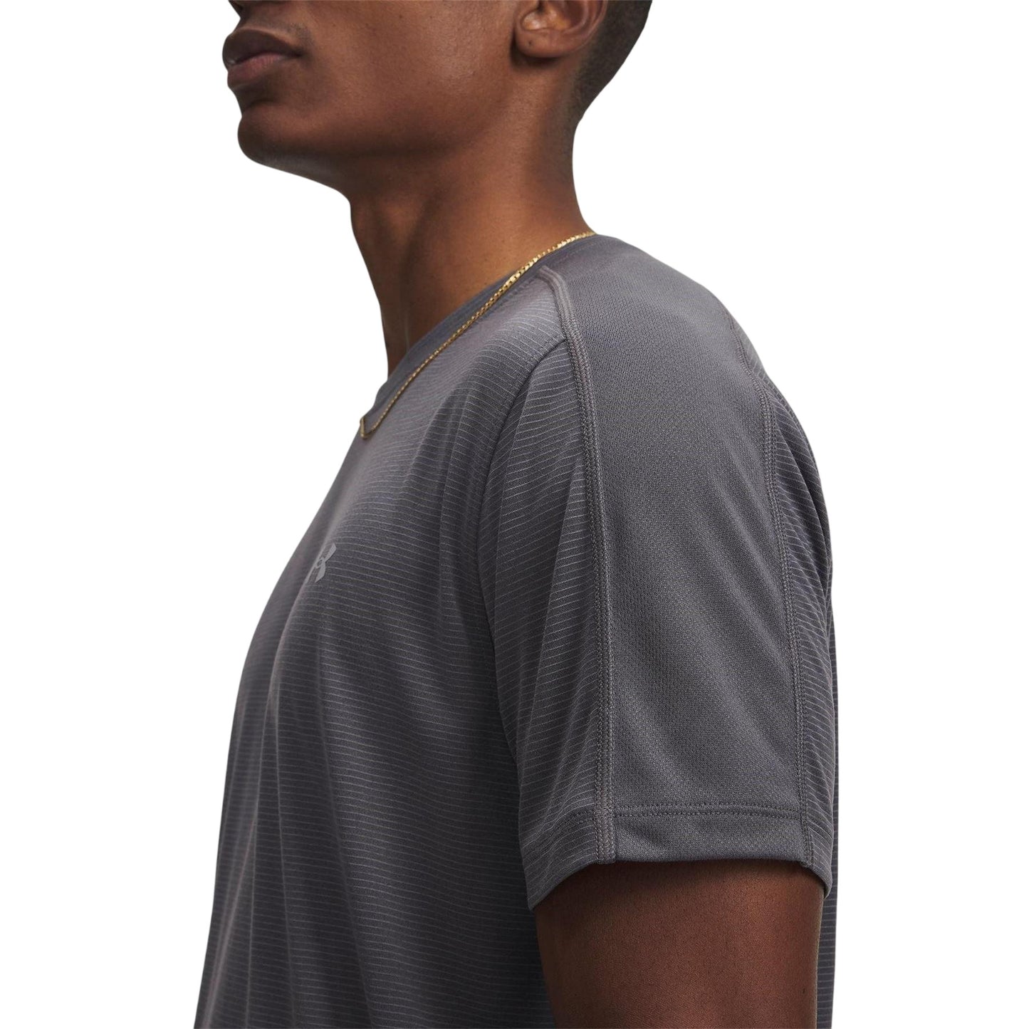 Castle Rock Grey - Side - Under Armour Mens Velociti Reflective T-Shirt