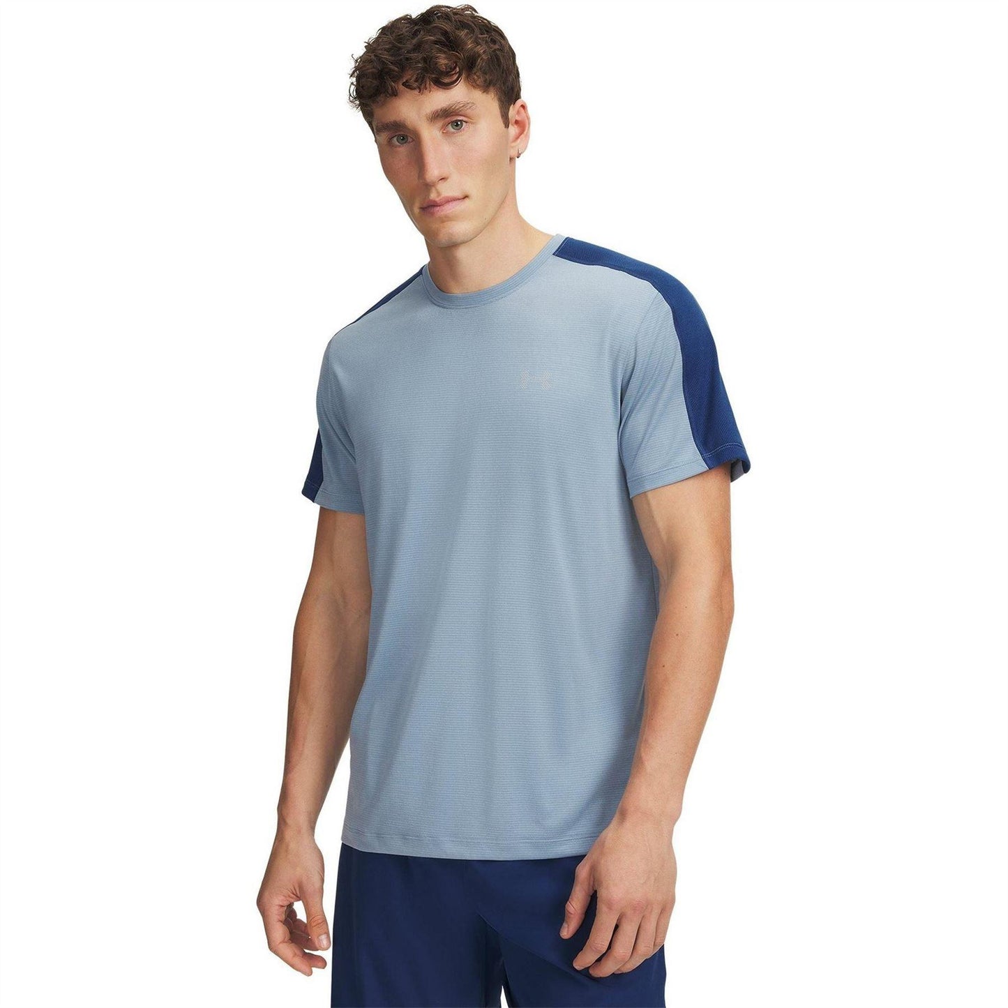 Blue - Front - Under Armour Mens Velociti Reflective T-Shirt
