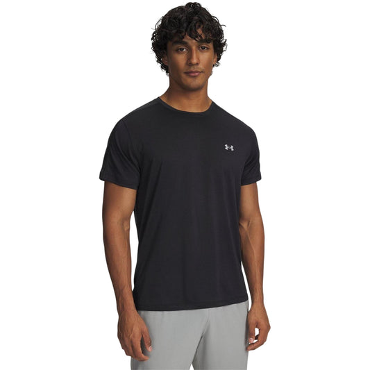 Black - Front - Under Armour Mens Velociti Reflective T-Shirt