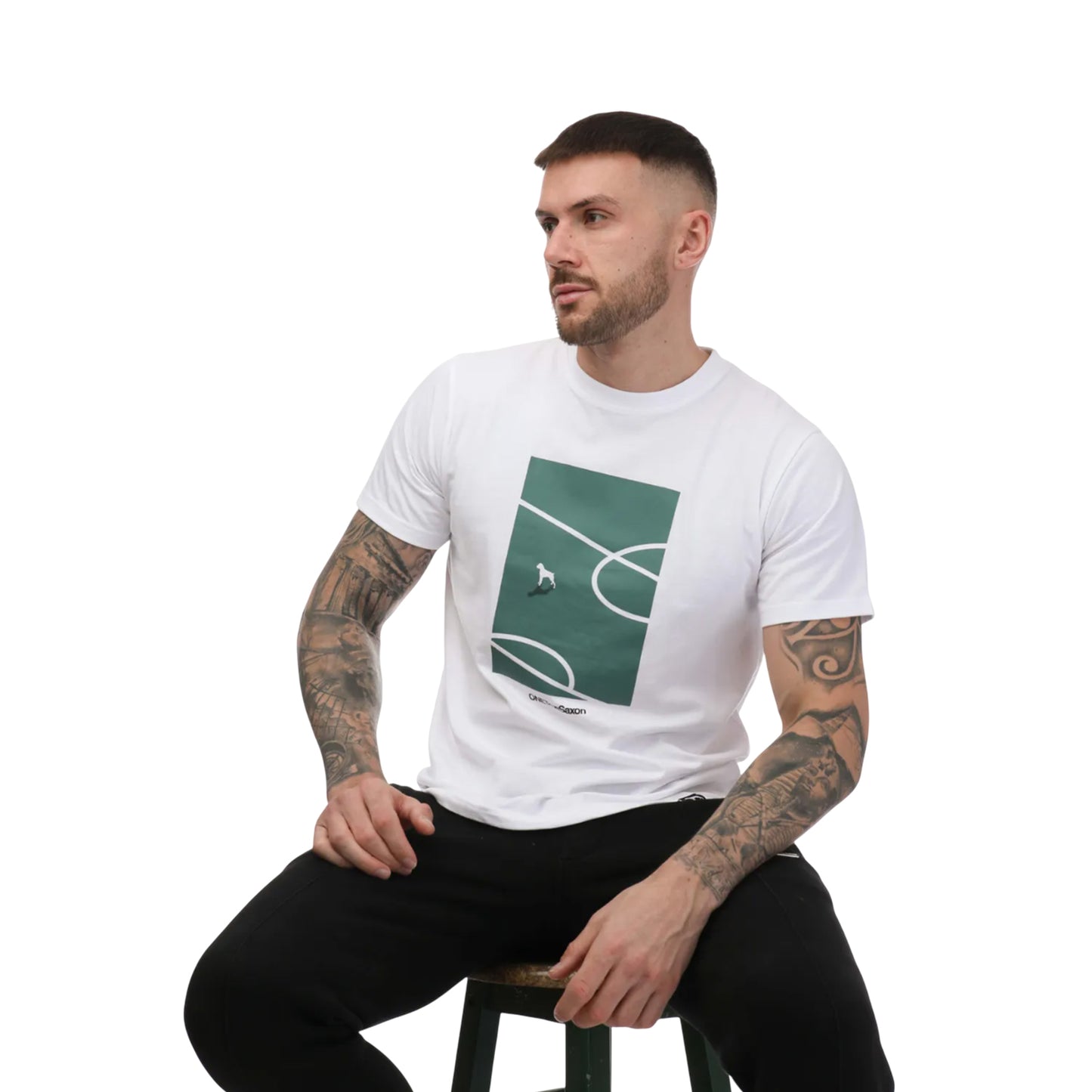 White - Pack Shot - One True Saxon Mens Turf T-Shirt