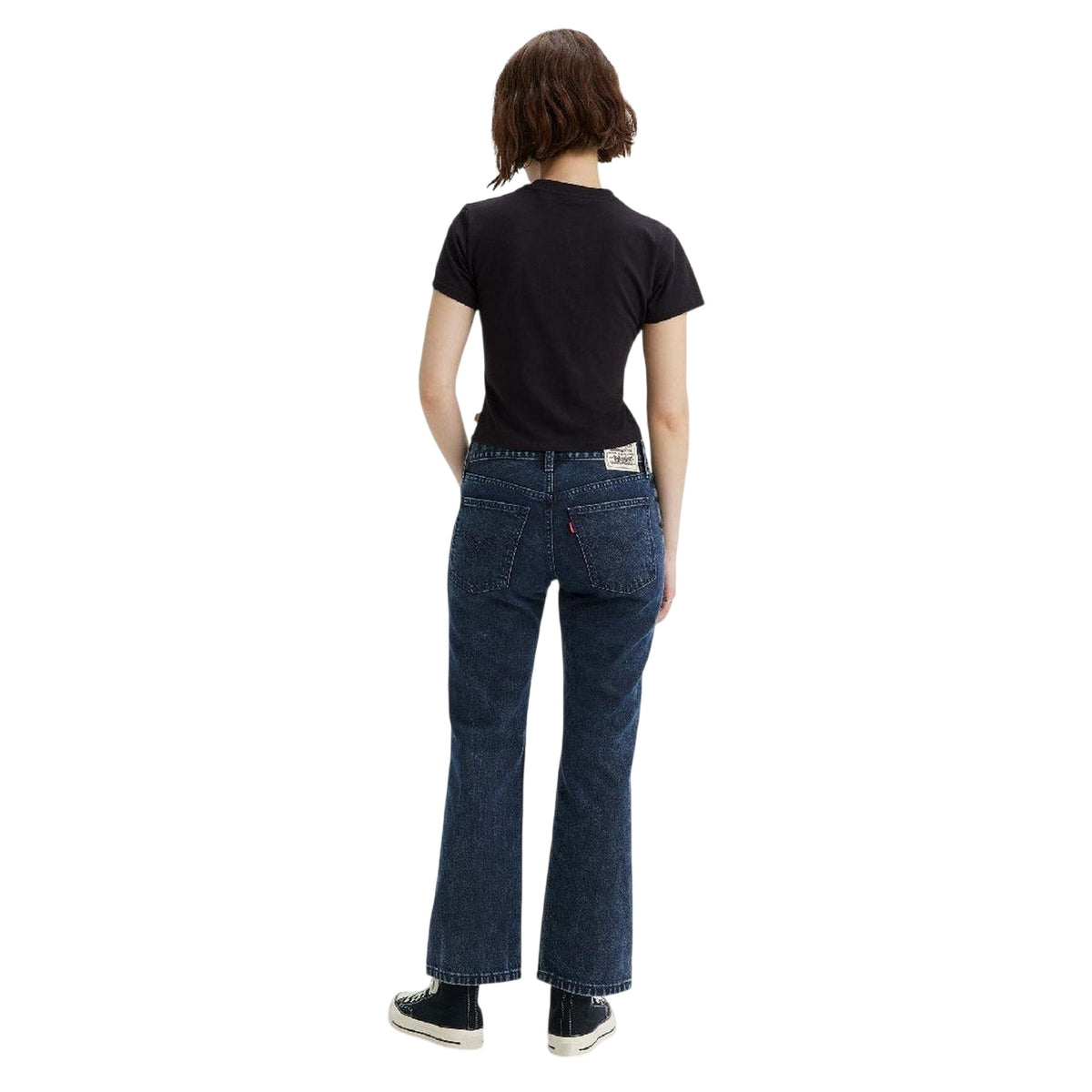 Navy - Back - Levis Womens-Ladies Denim Mid Rise Straight Leg Jeans