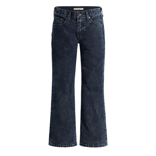 Navy - Front - Levis Womens-Ladies Denim Mid Rise Straight Leg Jeans