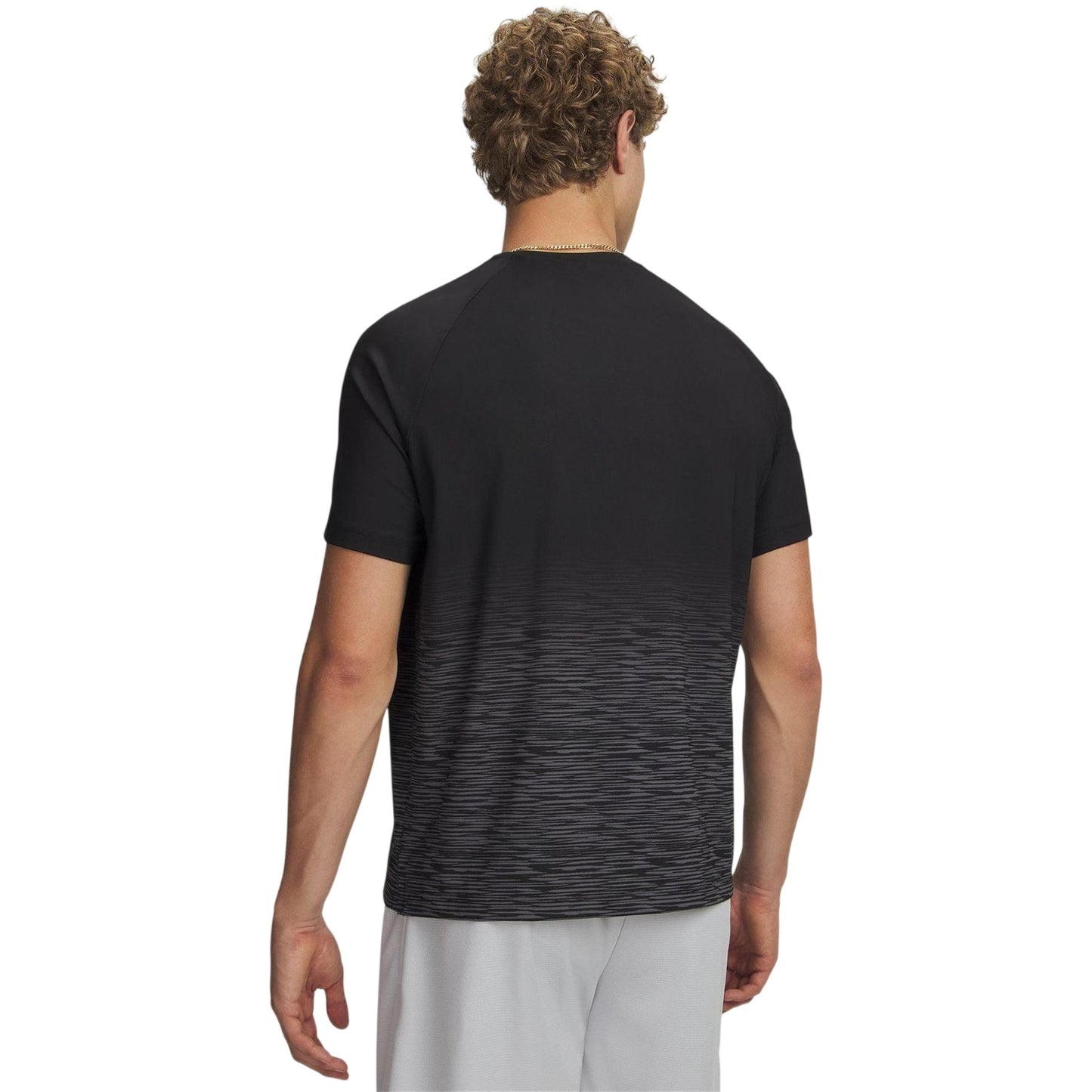Black-Grey - Back - Under Armour Mens Hoops Performance Basketball T-Shirt