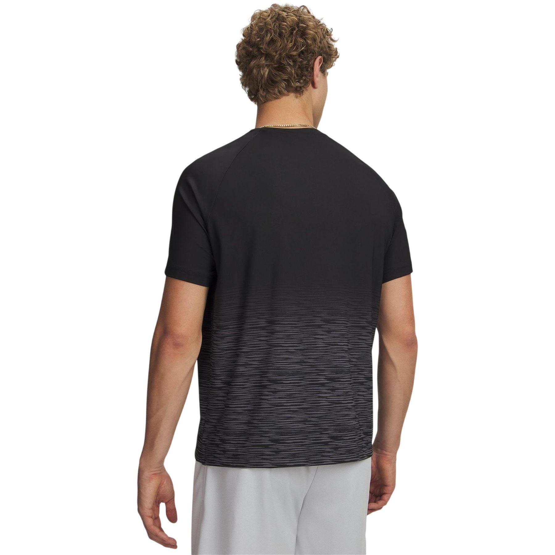 Black-Grey - Back - Under Armour Mens Hoops Performance Basketball T-Shirt
