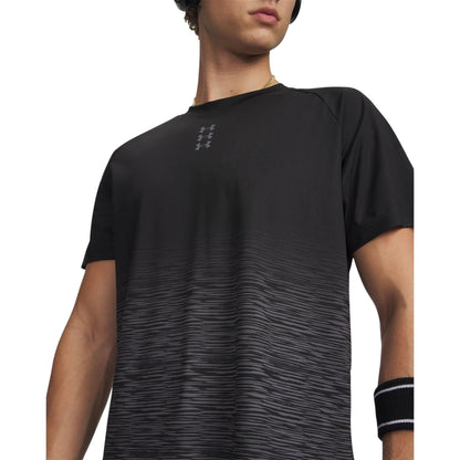 Black-Grey - Side - Under Armour Mens Hoops Performance Basketball T-Shirt