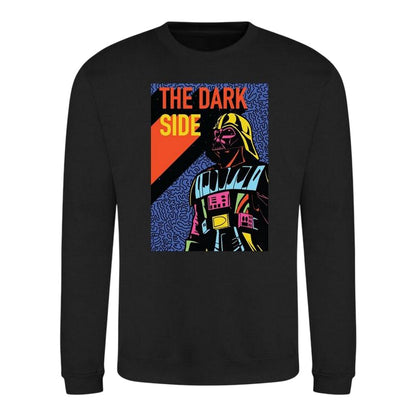 Black - Front - Star Wars Unisex Adult The Dark Side Darth Vader Long-Sleeved Sweatshirt