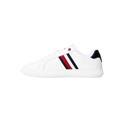 White - Back - Tommy Hilfiger Mens Essential Leather Cupsole Trainers