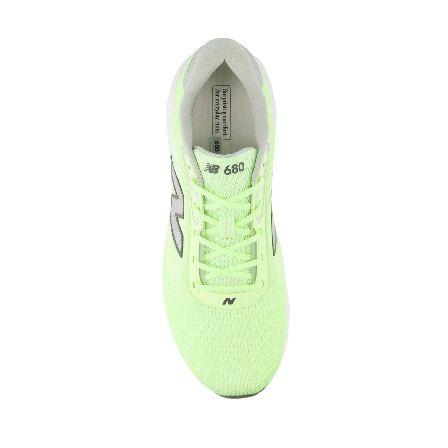 Grey-Neon Green - Back - New Balance Womens-Ladies 680 V9 Shoes