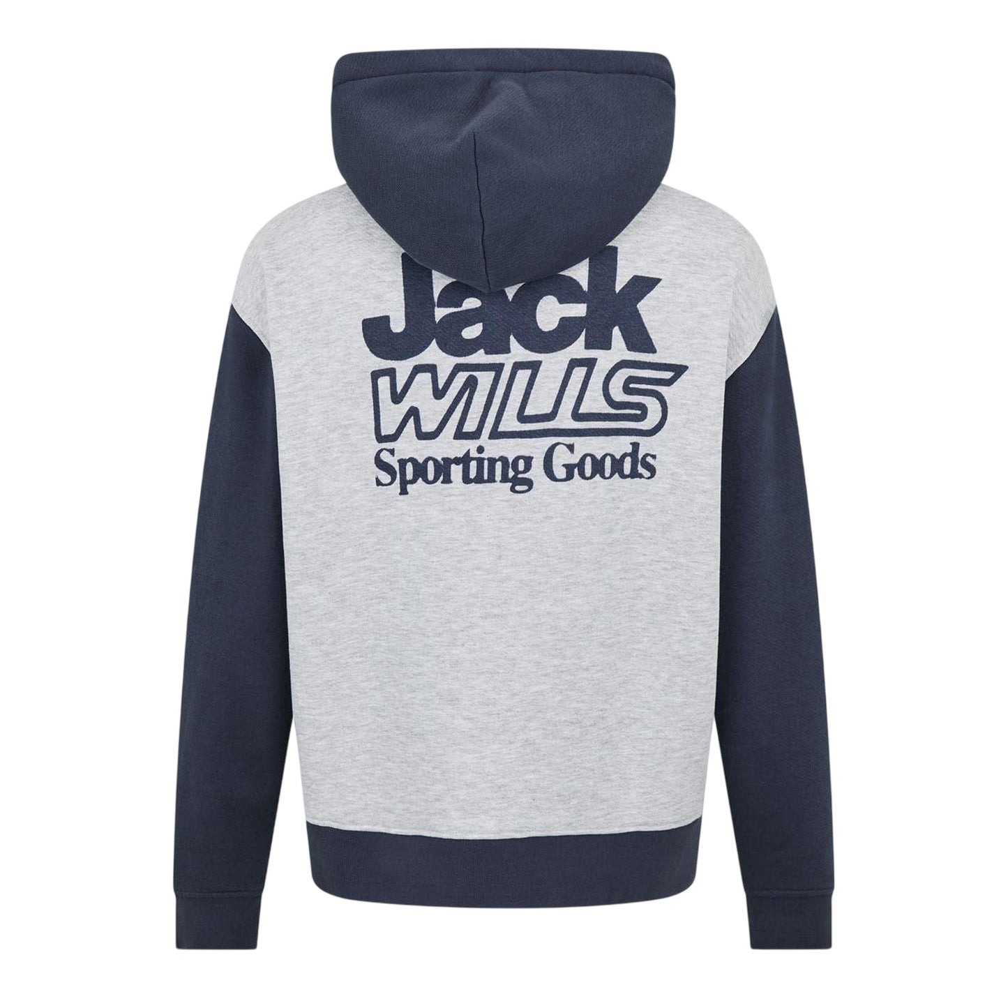 Ice Marl - Back - Jack Wills Mens Outline Colour Block Regular Hoodie