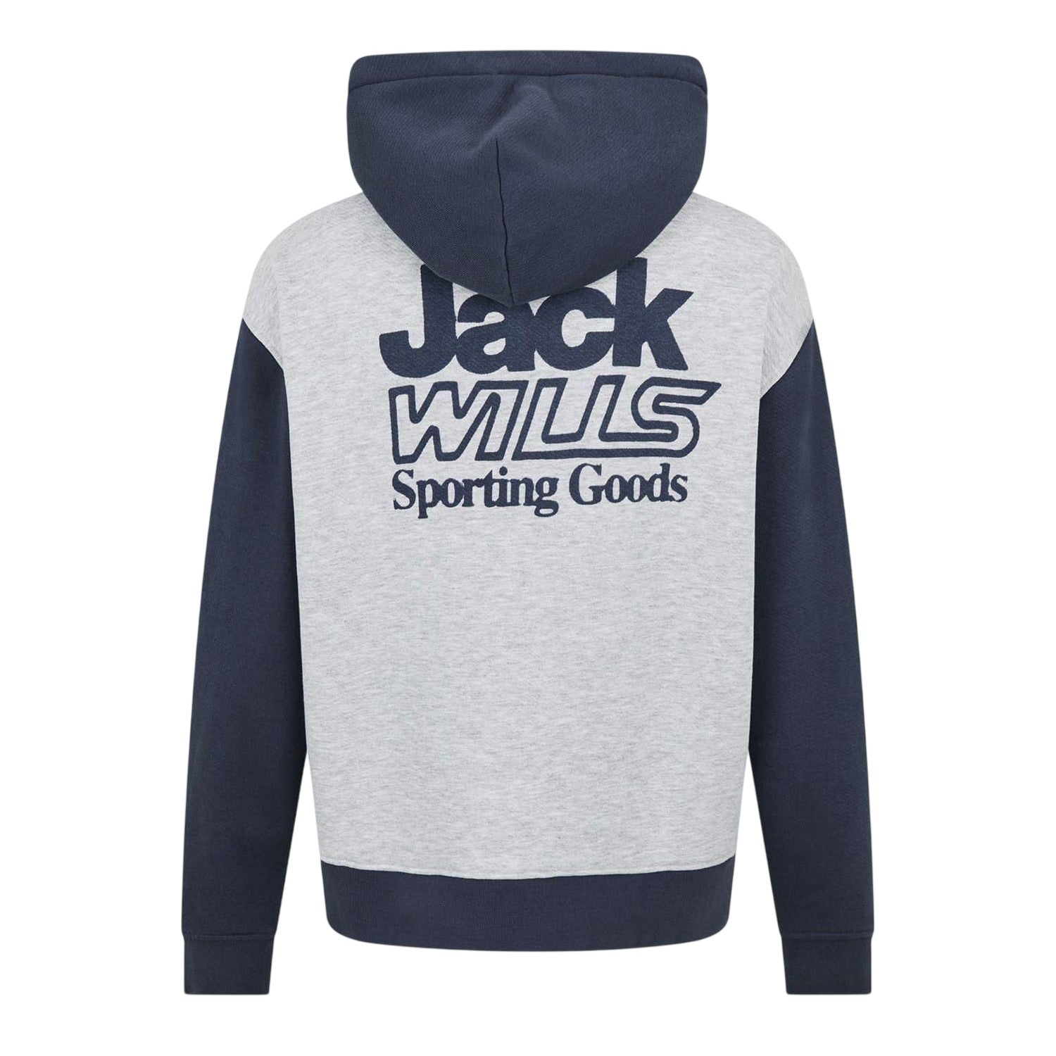 Ice Marl - Back - Jack Wills Mens Outline Colour Block Regular Hoodie