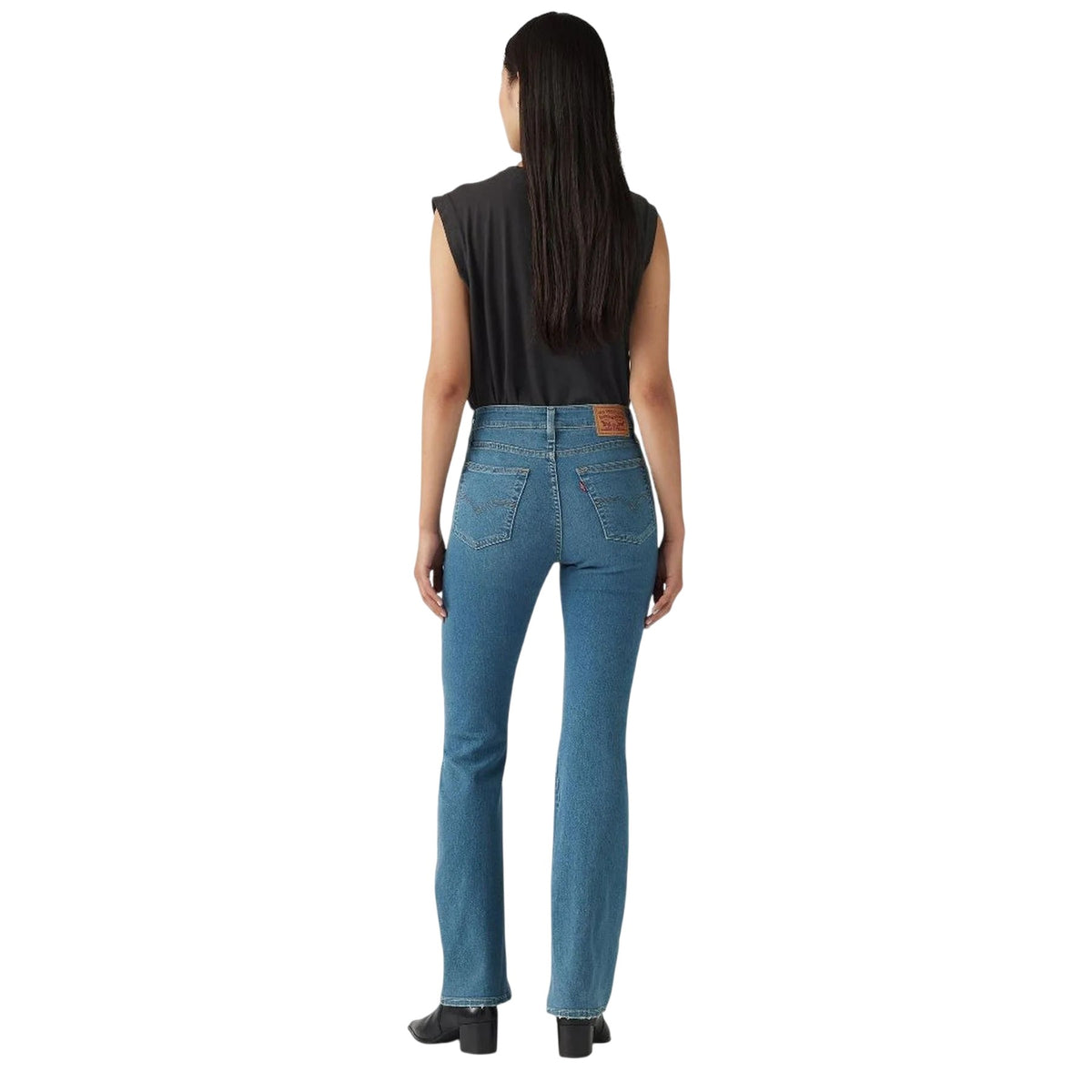 Light Blue - Back - Levis Womens-Ladies High Rise Flared Jeans
